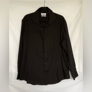 Calvin Klein Black Dress Shirt Classic Style